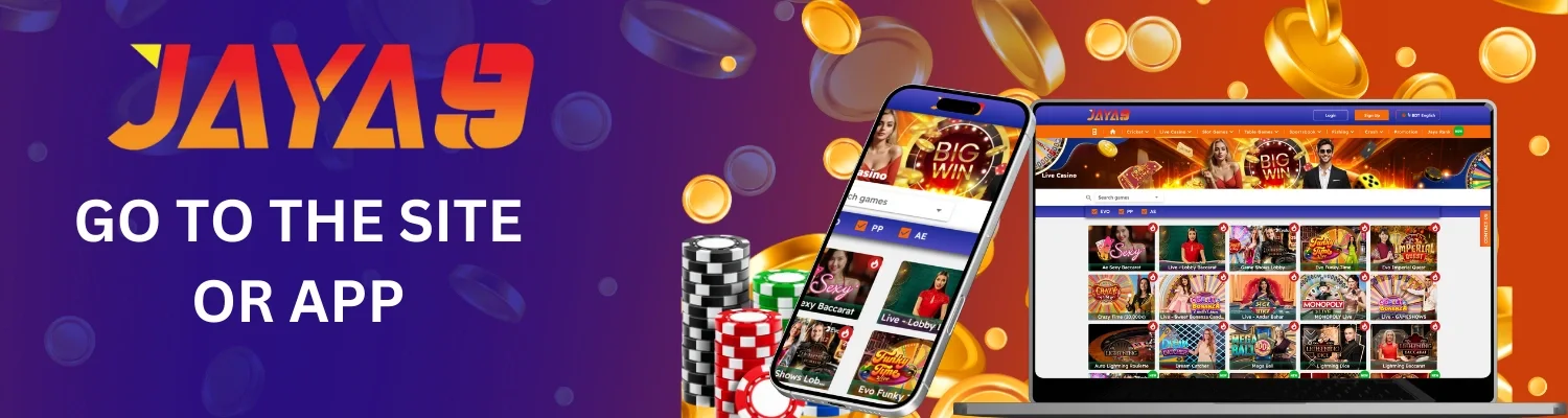 Open online casino website or app now