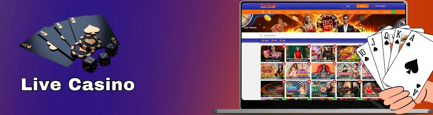 Play live casino games with real dealers